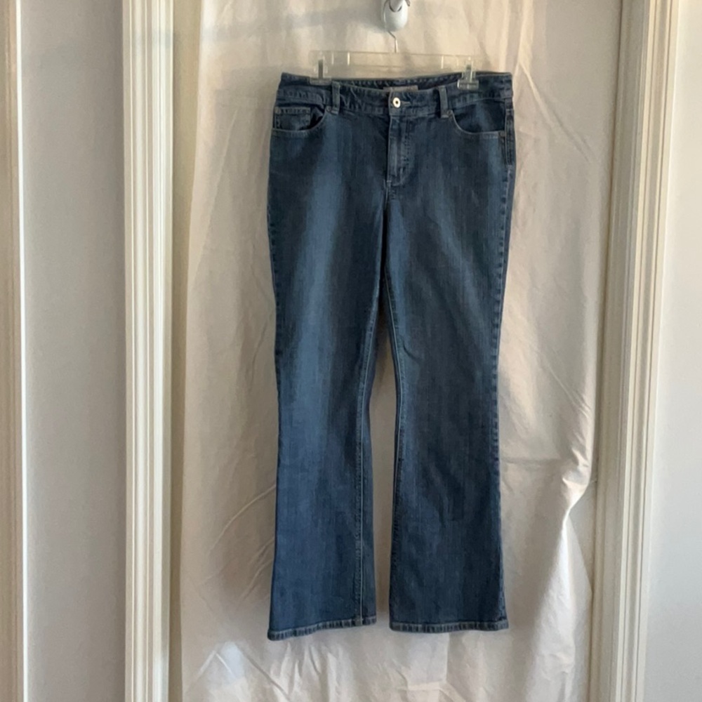 Chico's Straight Leg Jeans in Medium Blue Wash
